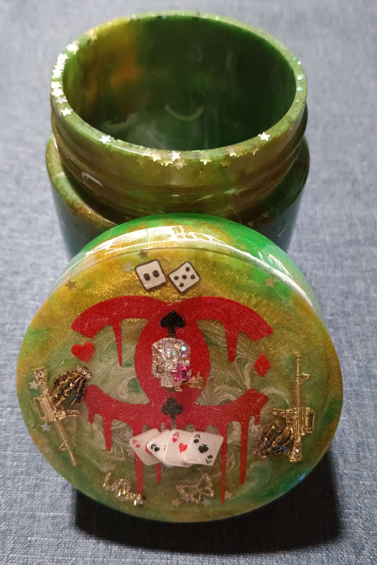 Green, Yellow, Gold, & White - Big Jar