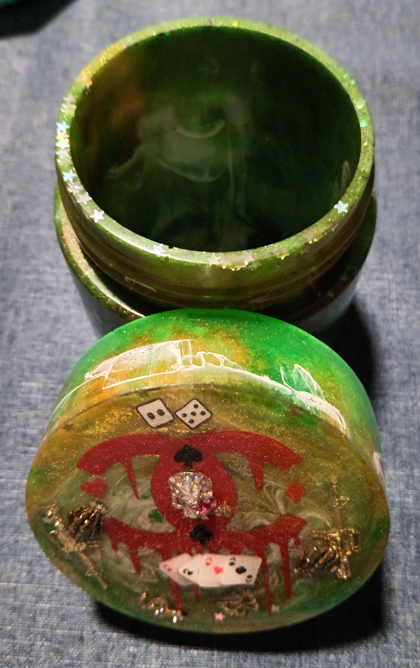 Green, Yellow, Gold, & White - Big Jar