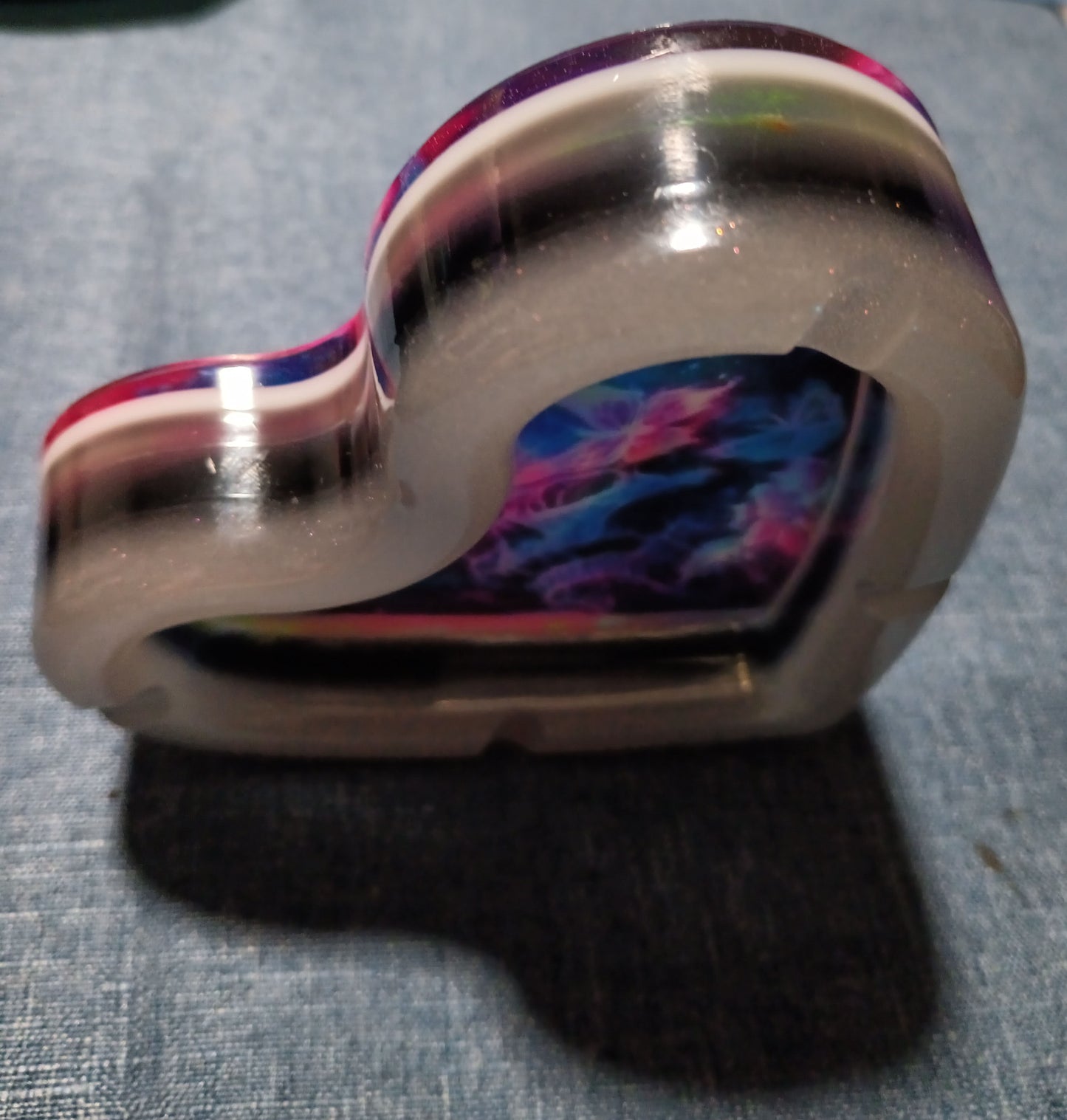 Skull & Butterfly 1 - Heart Ashtray - Glow