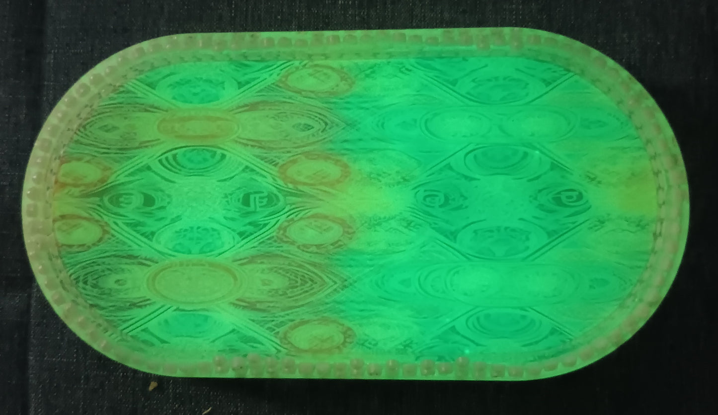 New Money 1 - Medium Oval Tray - GLOW