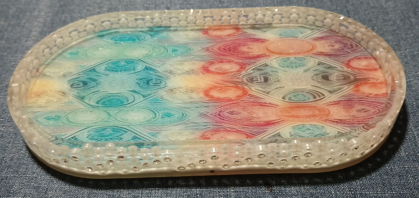 New Money 1 - Medium Oval Tray - GLOW