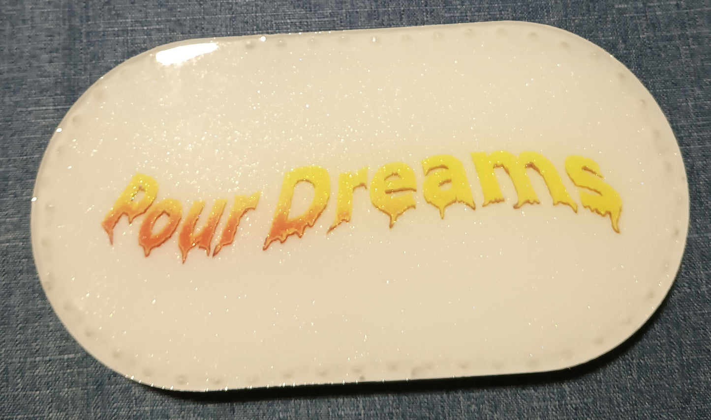 New Money 1 - Medium Oval Tray - GLOW