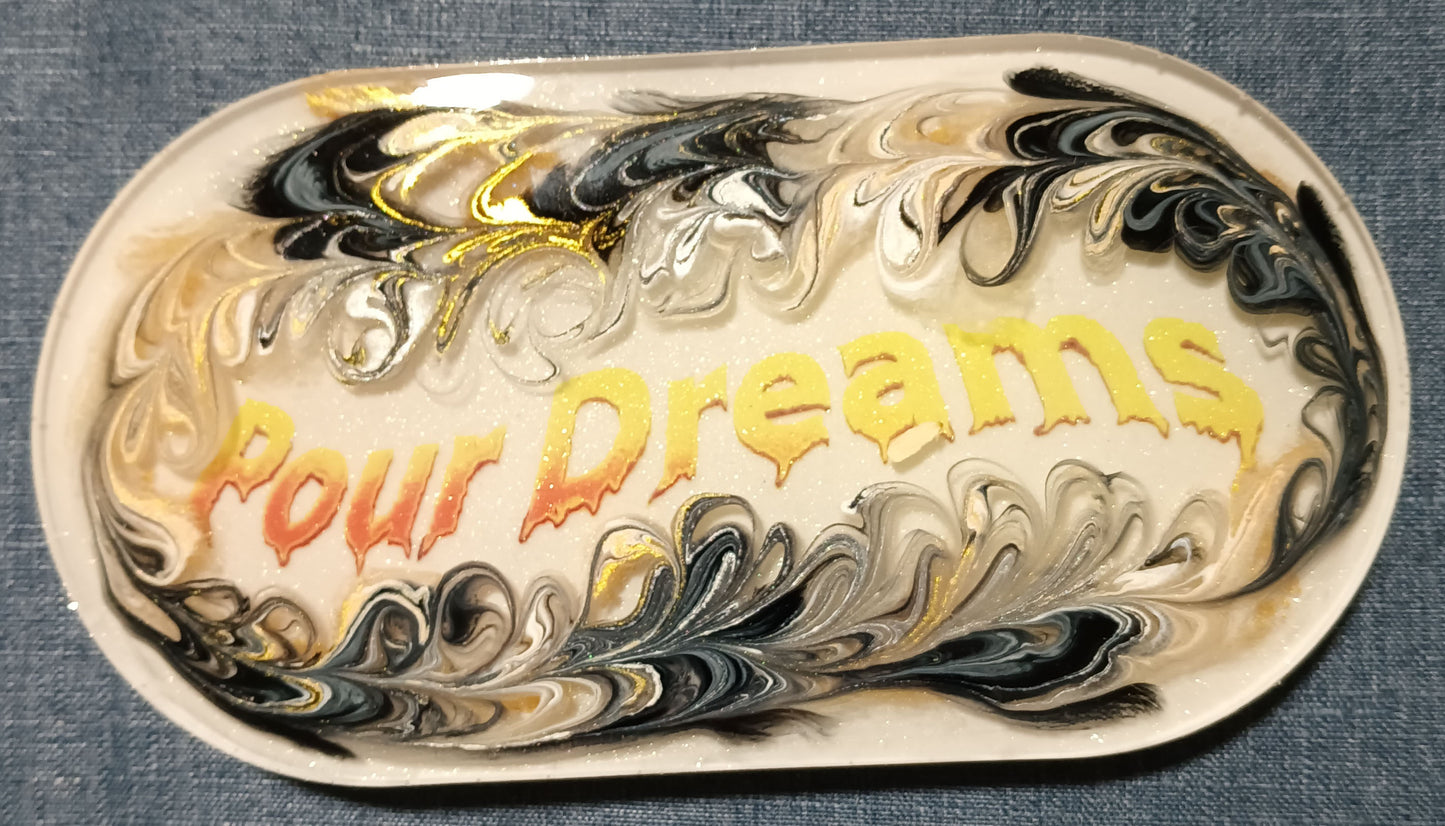 New Money 2 - Medium Oval Tray - GLOW