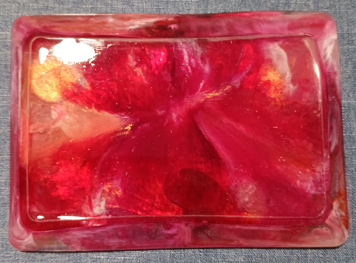 Red, White, & Glod - Small Rectangle Tray