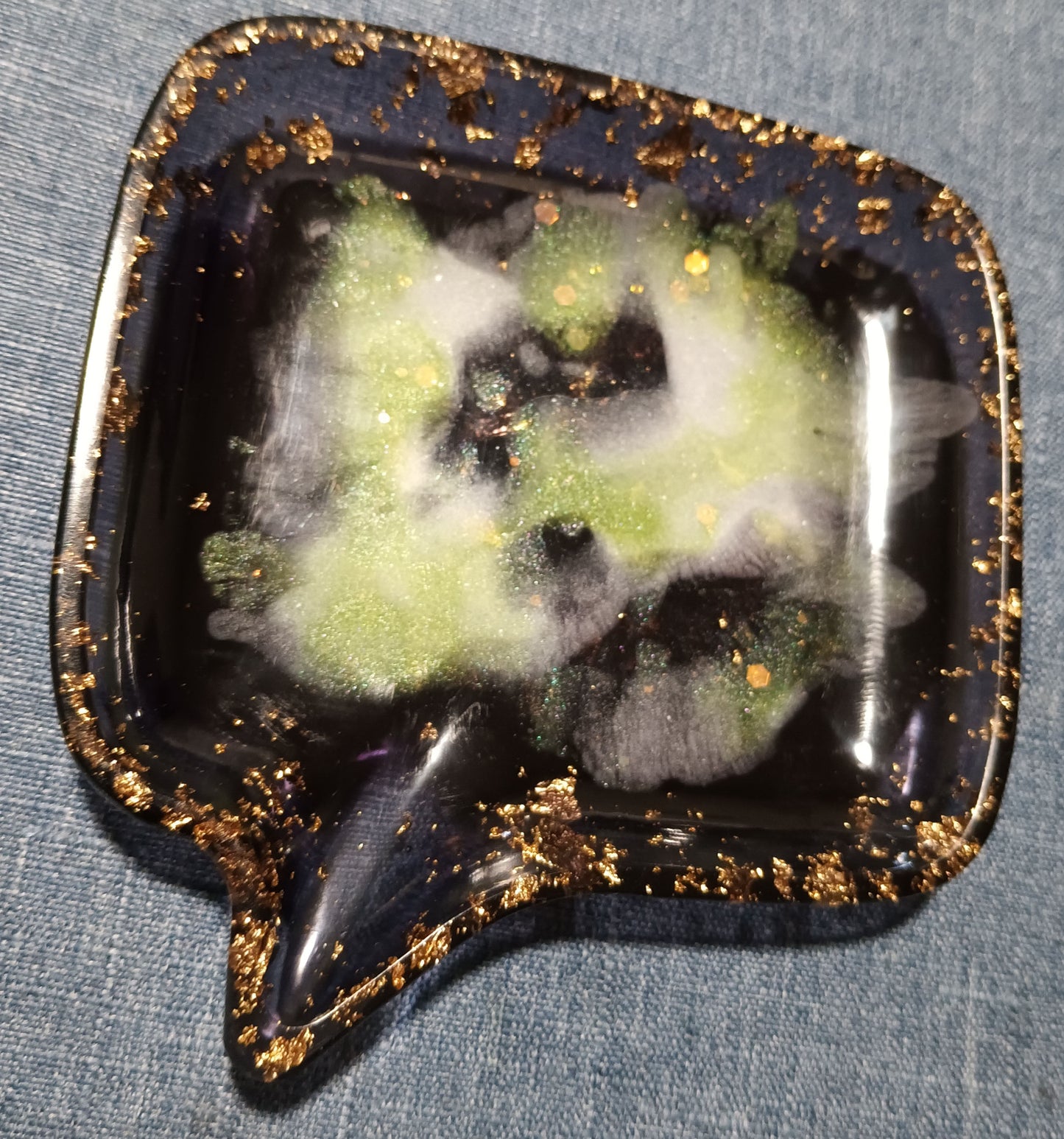 Black, Gold, Green & White - Small Talk Bubble