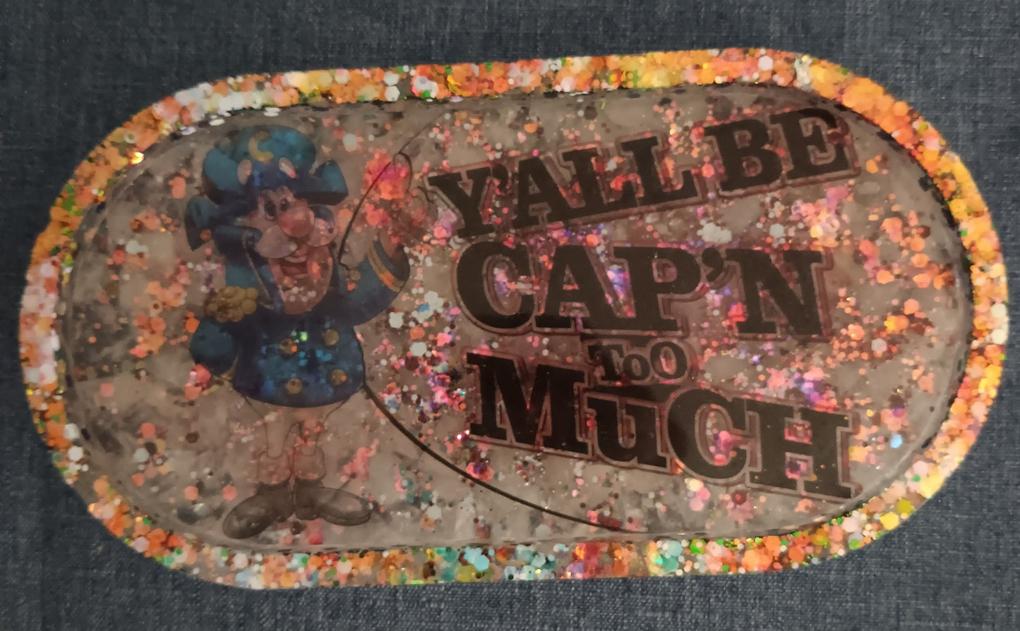 Cap'n Too Much - Medium Oval Tray