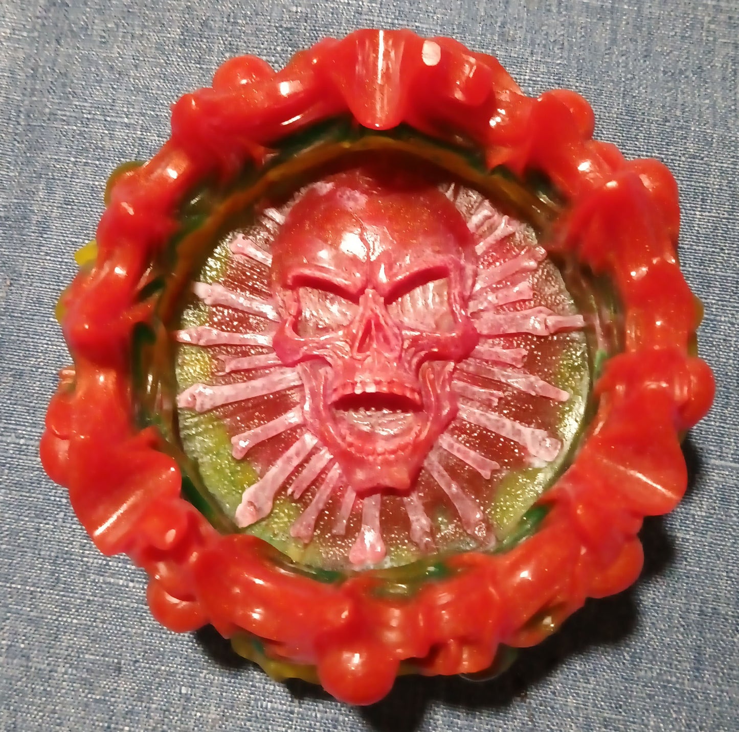 Red, Yellow, & Green - Bone Ashtray - GLOW