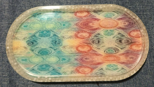 New Money 1 - Medium Oval Tray - GLOW